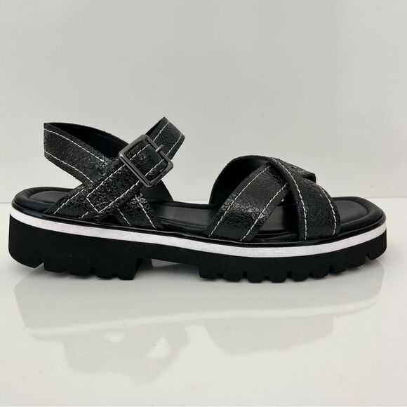 Donald J. Pliner Shoes - DONALD PLINER Pyper Lug Sole Slingback Sandal in Black Leather Size 10 NEW